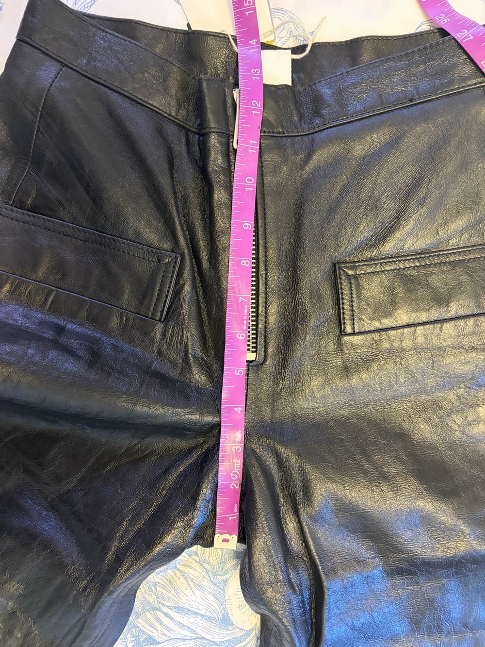 H&M Studio S/S 2021 Archival Genuine Leather Cropped Pants/ Long Shorts - Picture 6 of 10